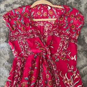 Colorful floral maxi dress